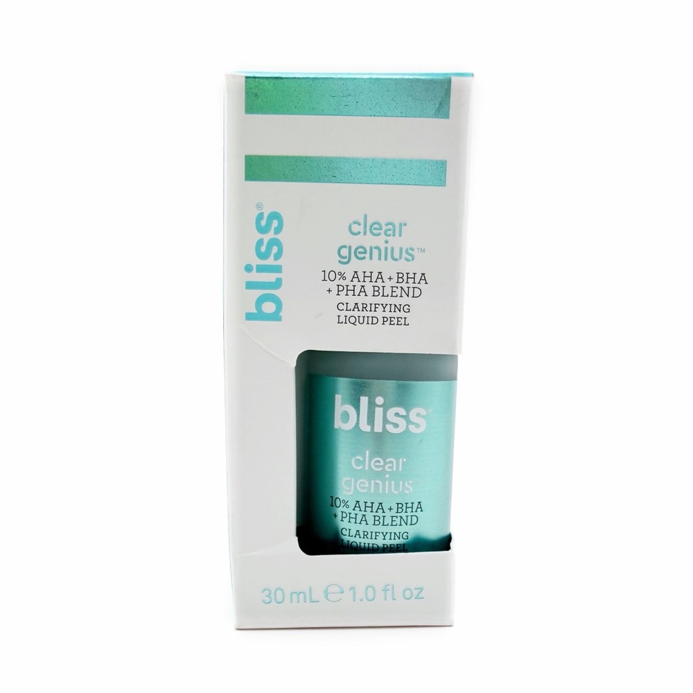 Bliss Clear Genius Clarifying Liquid Peel 1 fl oz AHA BHA PHA Vegan Cruelty Free